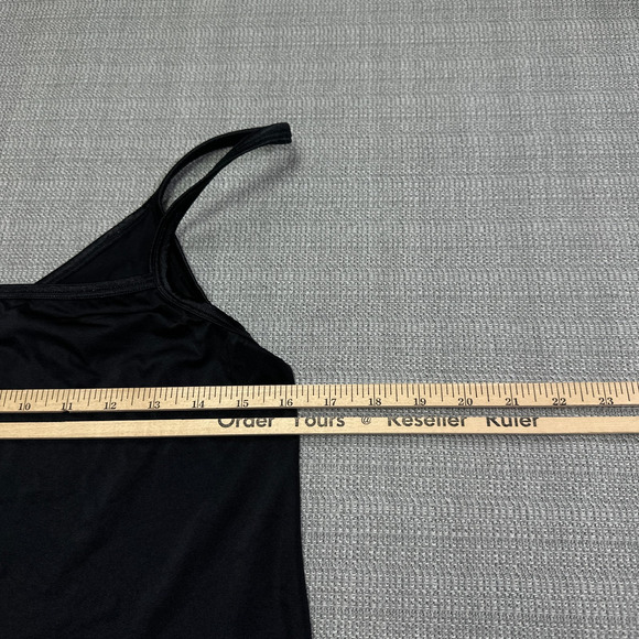 Vanity Faire Slip Dress‎ Black Satin Romantic 34 Y2K Coquette Minimalist Gothic - Picture 4 of 7